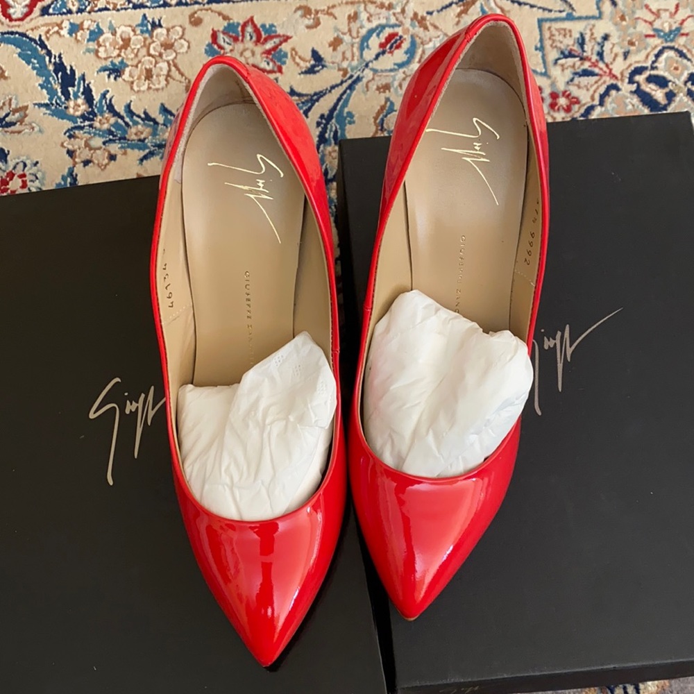 GIUSEPPE ZANOTTI Bright Red High Heels 👠 37.5